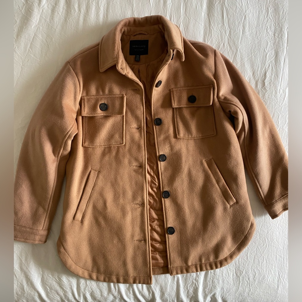 Women's sanctuary Wool Blend Winter Shacket Trucker Coat size M